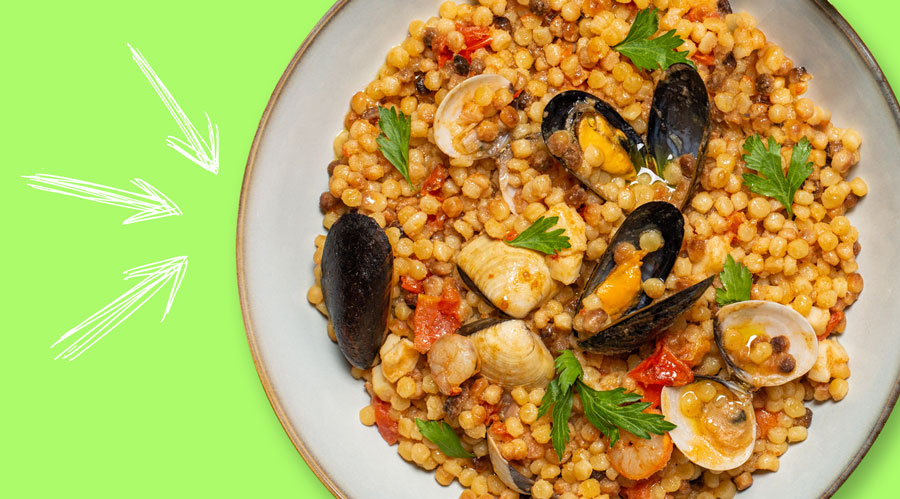 Fregula con Cozze e vongole